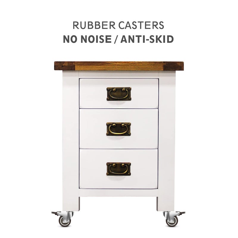 ANDUTEES 1.5" Caster Wheels Set of 4, Furniture Casters with Brake, No Noise Locking Rubber Wheels, Plate Swivel Small Caster Wheels, Suitable for Workbench, Table - Image 5